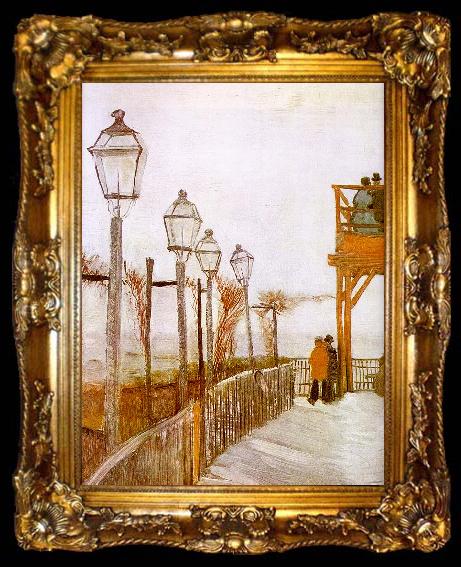 framed  Vincent Van Gogh Montmartre Near the Upper Mill, ta009-2